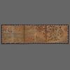 A MID SIZE JAPANESE SCREEN DEPICTING A SAMURAI BATTLE,  EDO PERIOD, 18TH CENTURY
