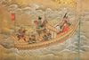 A MID SIZE JAPANESE SCREEN DEPICTING A SAMURAI BATTLE, EDO PERIOD, 18TH CENTURY