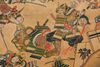 A MID SIZE JAPANESE SCREEN DEPICTING A SAMURAI BATTLE, EDO PERIOD, 18TH CENTURY
