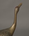 TWO JAPANESE BRONZE CRANES, TAISHO PERIOD (1912-1926)