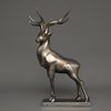 A JAPANESE LARGE BRONZE MUSCULAR STAG, TAISHO PERIOD (1912-1926)