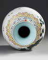 A CHINESE FAMILLE ROSE BOTTLE VASE, 19TH-20TH CENTURY