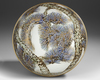 LARGE CERAMIC BOWL — ALL-OVER PINE TREE DESIGN WITH GILDED ACCENTS AND SIGNED BASE, JAPAN,TAISHO PERIOD (1912–1926)