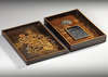 EXQUISITE JAPANESE SUZURIBAKO CALLIGRAPHY BOX WITH MASTERFUL HIGH-RELIEF LACQUER DESIGN, MEIJI PERIOD,1868-1912