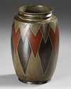 STUNNING ART DECO BRONZE VASE — GEOMETRIC ELEGANCE IN CLASSIC FORM, Ca 1920-30s