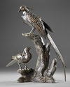 A JAPANESE BRONZE OKIMONO WITH PHEASANTS, MEIJI PERIOD,1868-1912