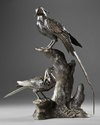 A JAPANESE BRONZE OKIMONO WITH PHEASANTS, MEIJI PERIOD,1868-1912