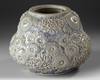 A JAPANESE GERI-TYPE CERAMIC VASE WITH FLORAL DESIGN, 20TH CENTURY