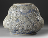 A JAPANESE GERI-TYPE CERAMIC VASE WITH FLORAL DESIGN, 20TH CENTURY