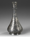 A SILVER INLAID BIDRI VASE, INDIA 19TH CENTURY