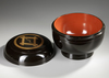 A JAPANESE LACQUERED RICE CONTAINER WITH FAMILY CREST (MON),EDO PERIOD (1615–1868)