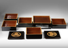 A COMPLETE LACQUERED JAPANESE BENTO FOOD CONTAINER SET WITH ORIGINAL TRANSPORT BOXES, 20TH CENTURY