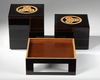 A COMPLETE LACQUERED JAPANESE BENTO FOOD CONTAINER SET WITH ORIGINAL TRANSPORT BOXES, 20TH CENTURY