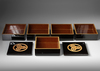 A COMPLETE LACQUERED JAPANESE BENTO FOOD CONTAINER SET WITH ORIGINAL TRANSPORT BOXES, 20TH CENTURY