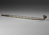 VERY LONG EXTENDABLE BRONZE KISERU PIPE WITH INTRICATE GOLD DECORATION,MEIJI PERIOD,1868-1912