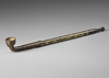 VERY LONG EXTENDABLE BRONZE KISERU PIPE WITH INTRICATE GOLD DECORATION,MEIJI PERIOD,1868-1912