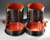 A JAPANESE SET OF TWO TRADITIONAL FOOD CONTAINERS,MEIJI PERIOD,1868-1912