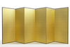 A JAPANESE SIX GOLD LEAF BYŌBU SCREEN – BLANK GROUND FOR DISPLAY OR PAINTING