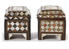 TWO OTTOMAN MOTHER-OF-PEARL AND TORTOISESHELL INLAID WOOD JEWELLERY BOXES, TURKEY, 18TH CENTURY