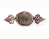 A MUGHAL RUBY-SET BAZUBAND WITH INSCRIBED MOTHER-OF-PEARL , INDIA 19TH CENTURY