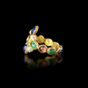 EMERALD, GARNET AND PEARL RING 5TH TO 6TH CENTURY A.D.
