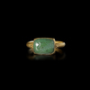 BYZANTINE GOLD RING WITH GREEN BERYL INSET OF A PEACOCK 5TH–7TH CENTURY A.D.