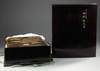 A JAPANESE SUZURIBAKO AND RYOSHIBAKO SET WITH IMPERIAL CHRYSANTHEMUM CREST, EDO PERIOD (1615–1868)