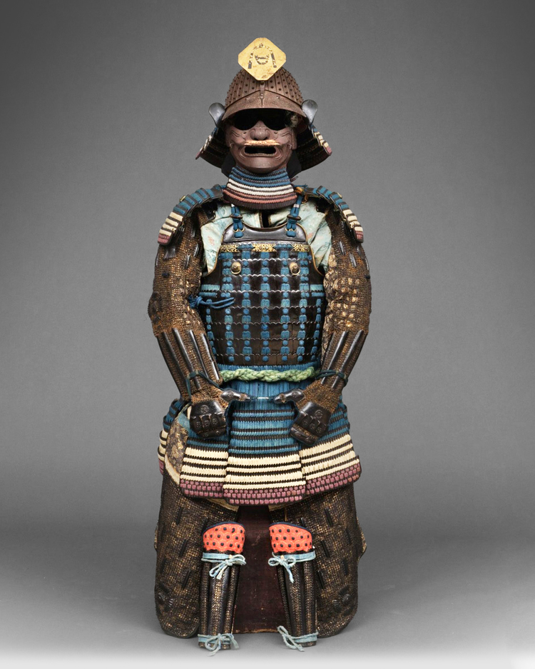 A BLACK LACQUERED JAPANESE SUIT OF ARMOUR, LATE EDO PERIOD (FIRST HALF 19TH CENTURY)