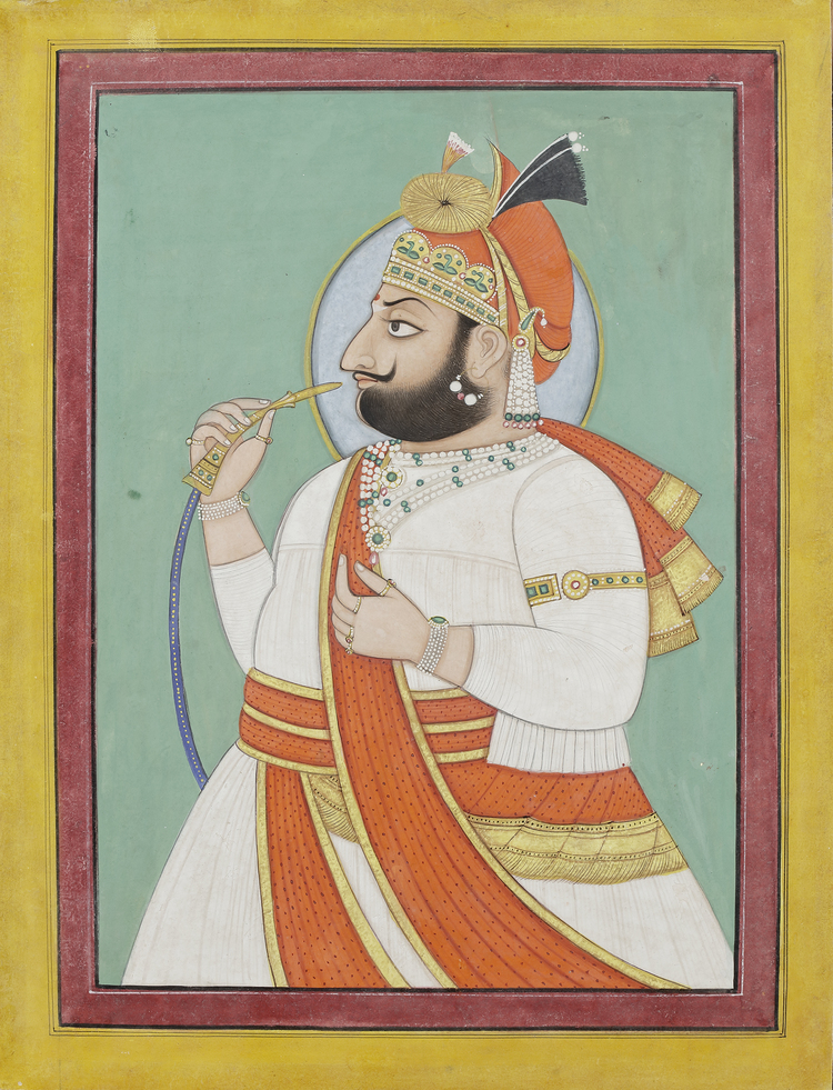 A PORTRAIT OF MAHARANA JAWAN SINGH UDAIPUR, MEWAR, NORTH INDIA, 19TH CENTURY