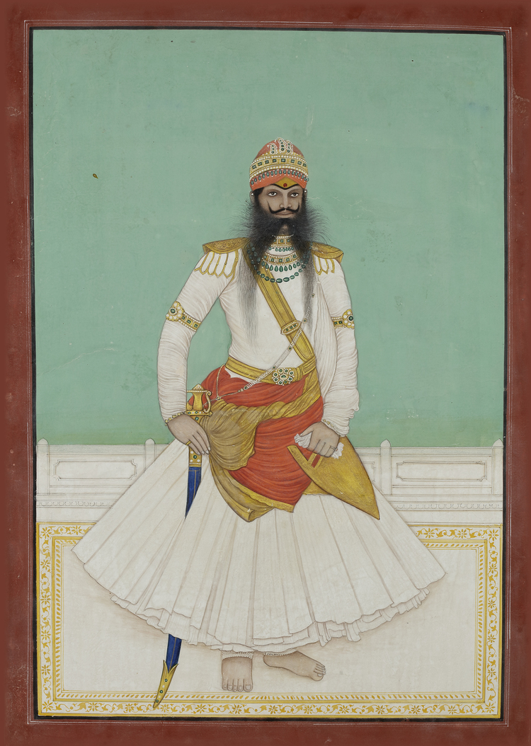 PORTRAIT OF RAGHUBIR SINGH, MAHARAO OF BUNDI, BUNDI, RAJASTHAN, INDIA, CIRCA 19TH CENTURY