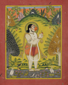 HANUMAN IN DEVOTIONAL POSTURE KOTA, RAJASTHAN, INDIA, CIRCA 18TH CENTURY