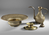 AN OTTOMAN BRASS EWER AND BASIN, 18TH-19TH CENTURY