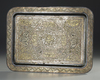 AN OTTOMAN SILVER AND RED COPPER INALID TRAY, TURKEY OR SYRIA 19TH CENTURY