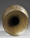 A SILVER AND COPPER INLAID BRASS CAIROWORK VASE, EGYPT OR SYRIA 19TH CENTURY