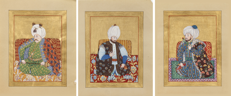 A COLLECTION OF THREE SULTAN MINIATURES, 19TH-20TH CENTURY