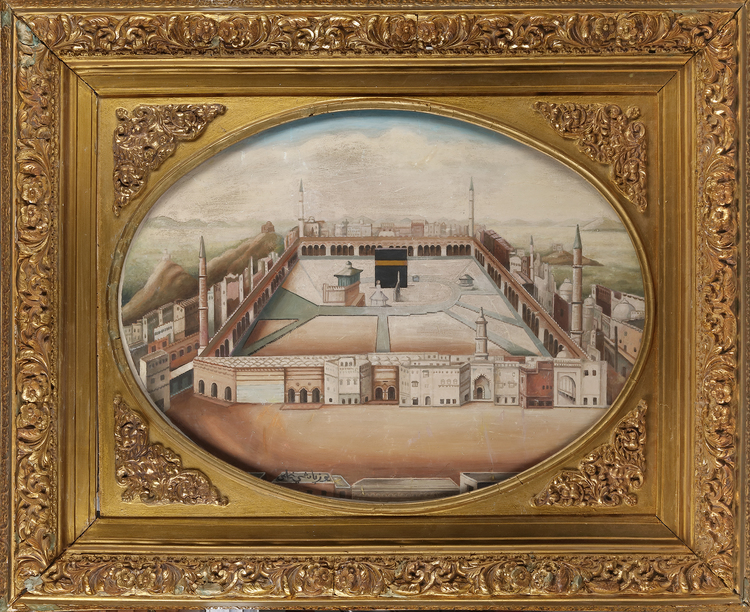 AN OTTOMAN MECCA PAINTING, 19TH-20TH CENTURY