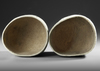 TWO OTTOMAN WHITE FELT DERVISH HATS, 19TH CENTURY