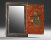 A QAJAR LACQUERED PAPIER-MÂCHÉ MIRROR CASE, PERSIA 19TH CENTURY