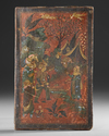 A QAJAR LACQUERED PAPIER-MÂCHÉ MIRROR CASE, PERSIA 19TH CENTURY