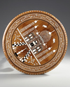 AN INDIAN TABLE INLAID WITH MOTHER OF PEARL, EARLY 20TH CENTURY