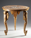 AN INDIAN TABLE INLAID WITH MOTHER OF PEARL, EARLY 20TH CENTURY