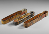 THREE QAJAR LACQUERED PAPIER-MÂCHÉ PEN CASES, PERSIA 19TH CENTURY
