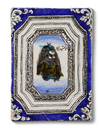 A PERSIAN POTTERY TILE, 19TH CENTURY
