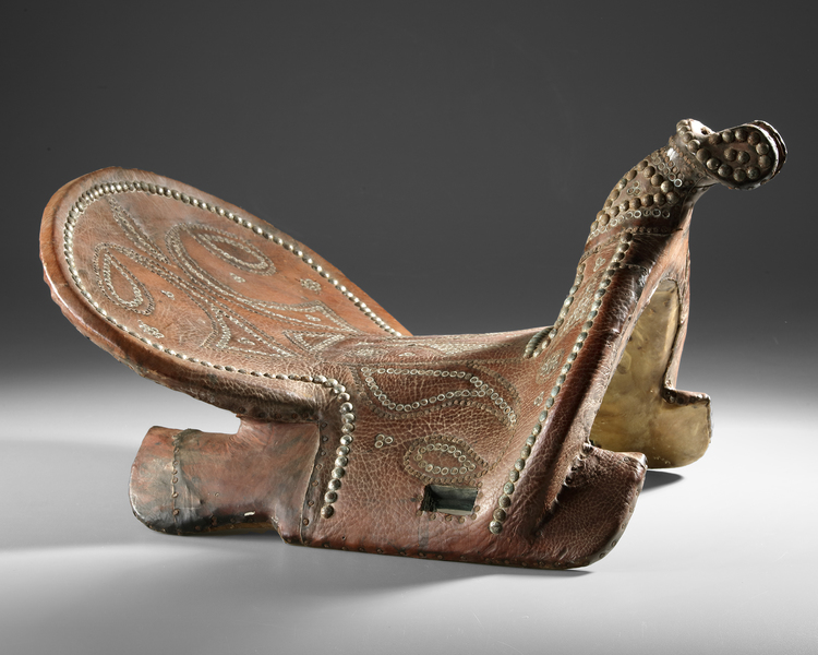 A BUZKASHI SADDLE, CENTRAL ASIA, 19TH-20TH CENTURY