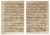 TWO LARGE MUHAQQAQ QURAN LEAVES, NEAR EAST, 14TH CENTURY