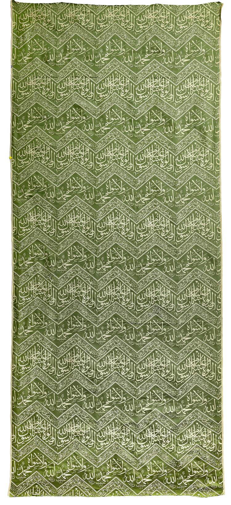 A GREEN KAABA KISWA TEXTILE, TURKEY, 19TH-20TH CENTURY