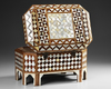 AN OTTOMAN MOTHER-OF-PEARL AND TORTOISESHELL-INLAID WOODEN JEWELRY BOX, 19TH CENTURY