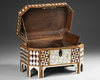 AN OTTOMAN MOTHER-OF-PEARL AND TORTOISESHELL-INLAID WOODEN JEWELRY BOX, 19TH CENTURY