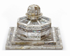 AN OTTOMAN MOTHER-OF-PEARL JEWELRY BOX SHAPED LIKE THE AL-AQSA AL-SHARIF MOSQUE.