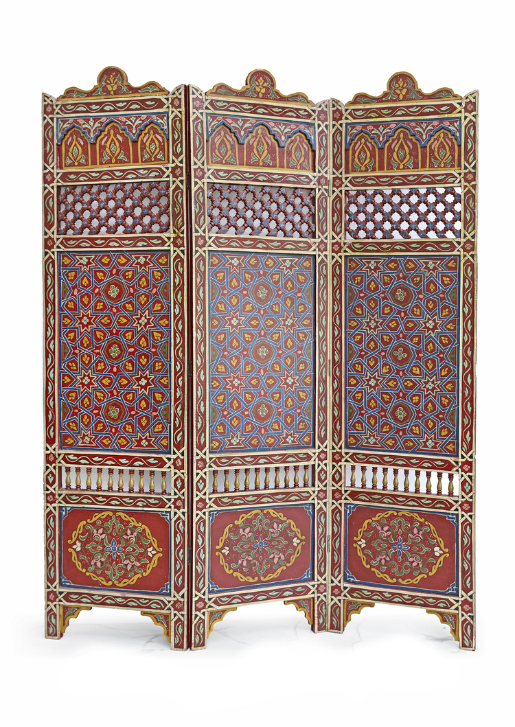 AN ORIENTALIST ROOM DIVIDER, 20TH CENTURY